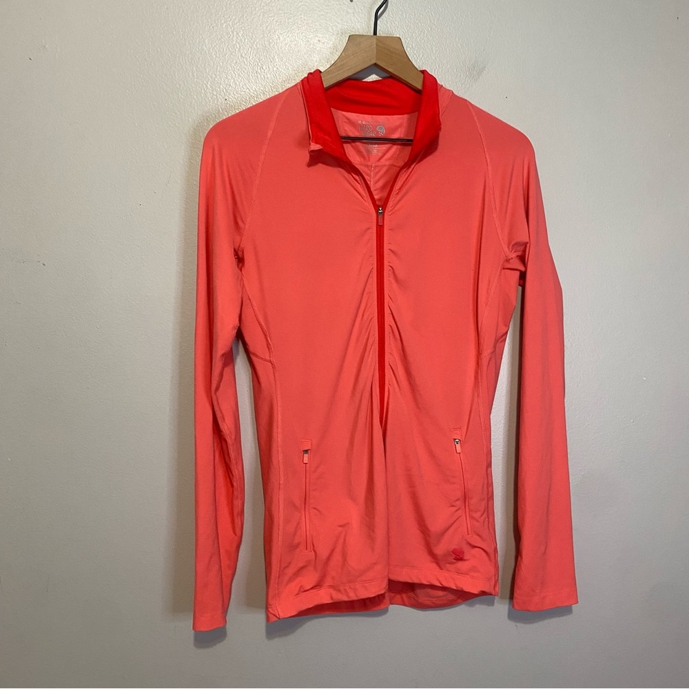Mountain Hardwear Full Zip Ruched Back Jersey Jacket Size M Pink